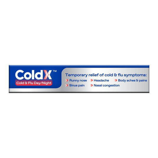 ColdX Cold & Flu Tablets Day & Night 24 Tablets