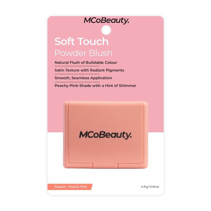 Load image into Gallery viewer, MCoBeauty Soft Touch Powder Blush Passion Peachy Pink
