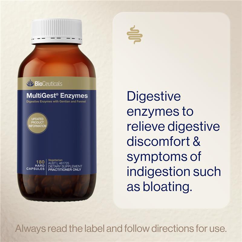 Load image into Gallery viewer, BioCeuticals MultiGest® Enzymes 180 Capsules
