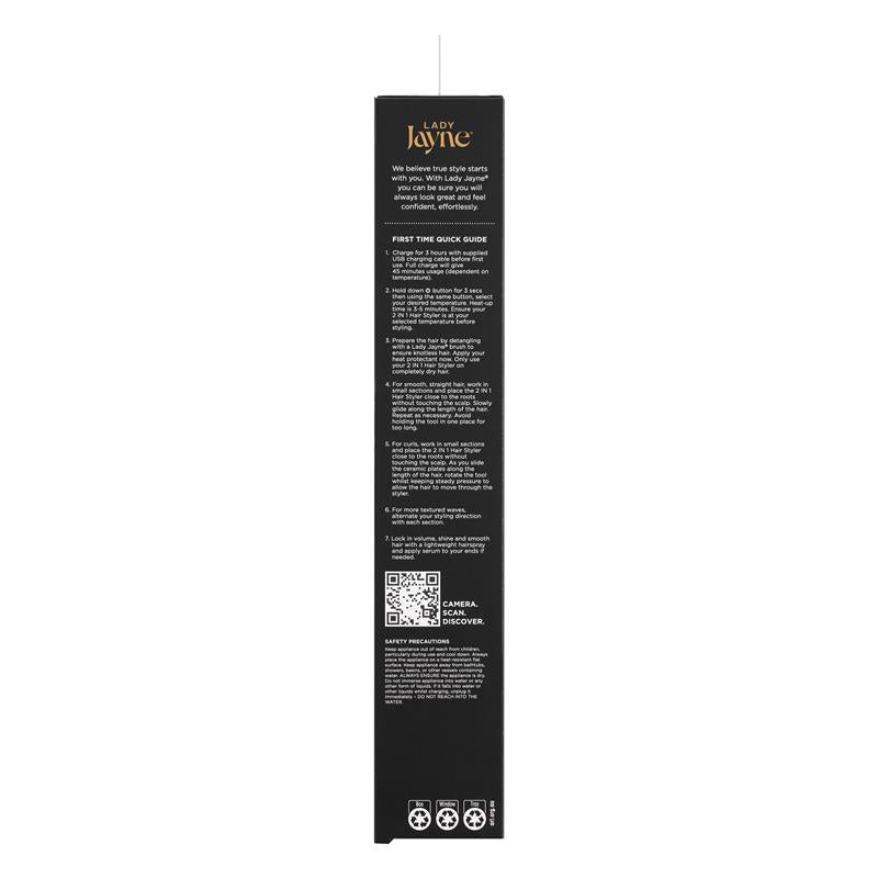 Load image into Gallery viewer, Lady Jayne Salon Pro Rechargeable 2 in 1 Hair Styler
