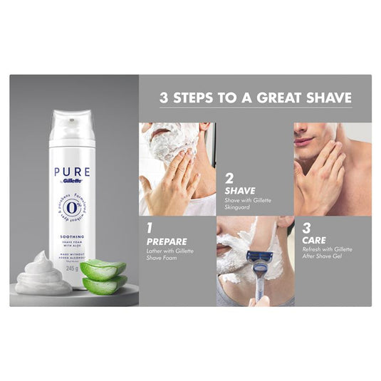 Gillette Pure Sensitive Shave Foam 245g