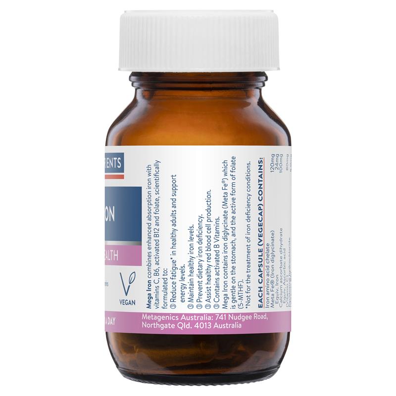 Load image into Gallery viewer, Ethical Nutrients Mega Iron with Activated B Vitamin 30 Capsules
