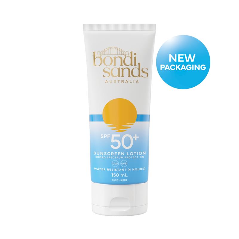 Load image into Gallery viewer, Bondi Sands SPF 50+ Sunscreen Lotion Fragrance Free 150ml
