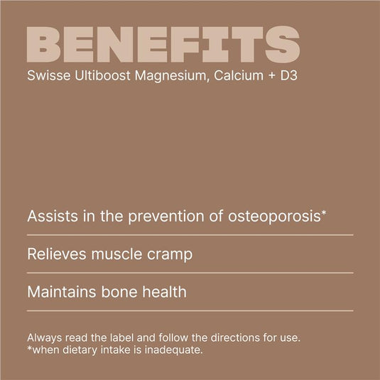 Swisse Magnesium Calcium + Vitamin D 200 Tablets