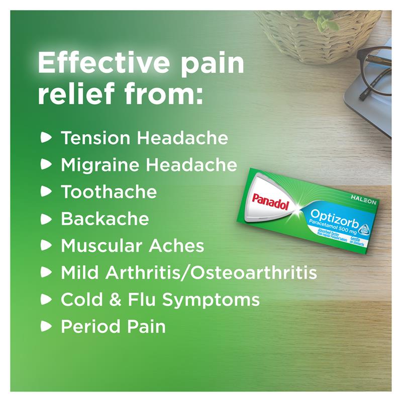 Load image into Gallery viewer, Panadol Optizorb Paracetamol Pain Relief 16 Caplets
