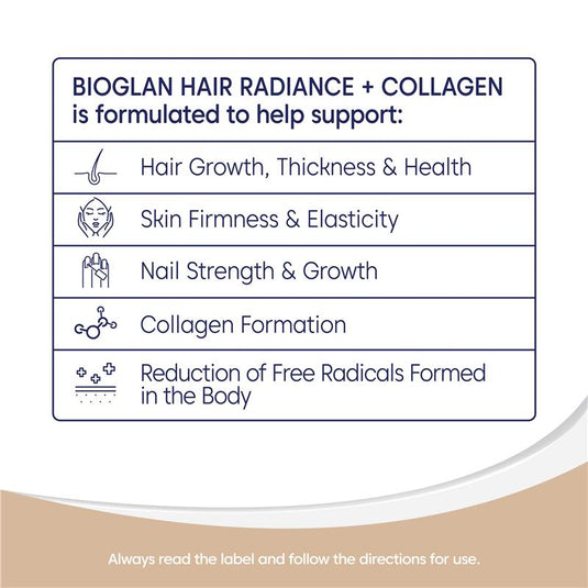 Bioglan Hair Radiance + Collagen 90 Capsules