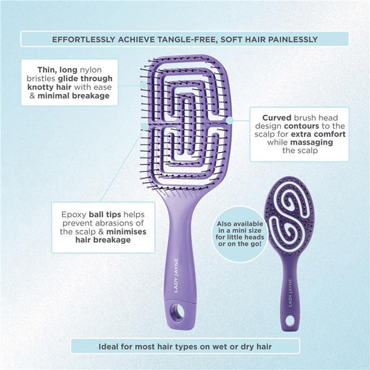 Lady Jayne Flexi Glide Detangling Brush Large