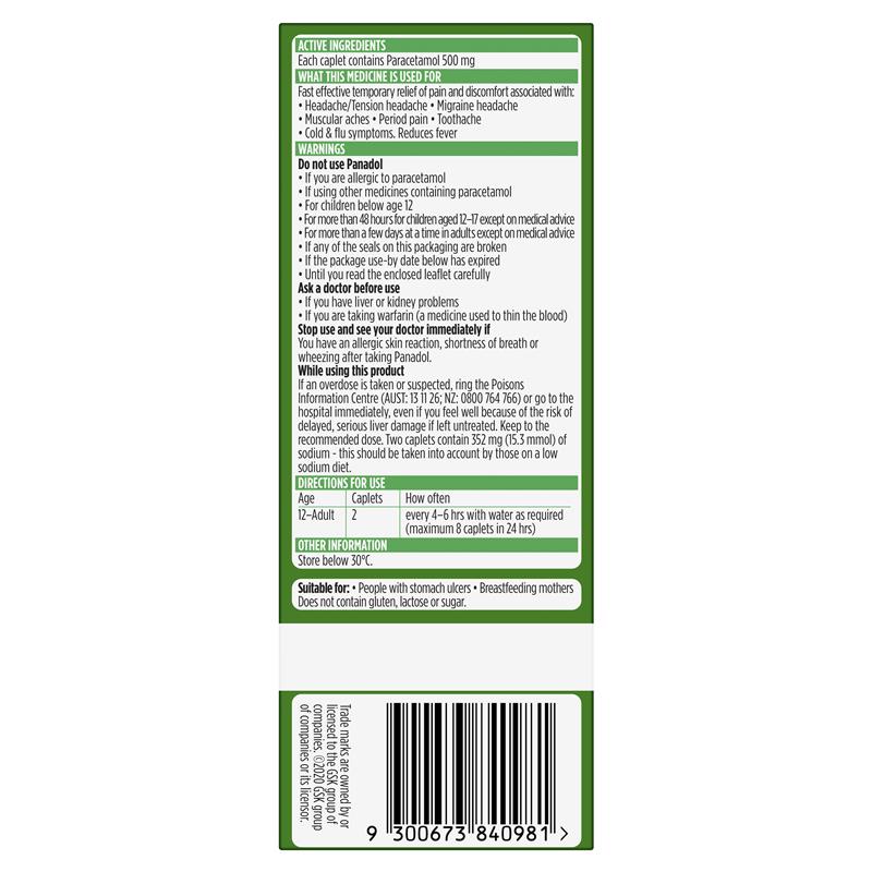 Load image into Gallery viewer, Panadol Rapid Paracetamol Pain Relief 80 Caplets
