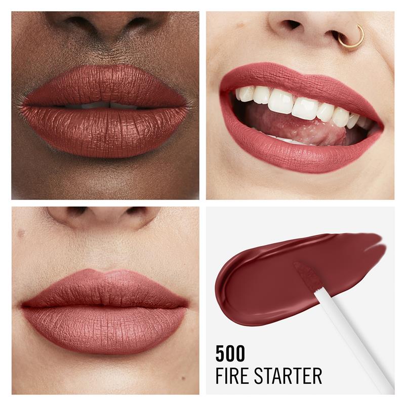 Load image into Gallery viewer, Rimmel London Mega Matte Liquid Lip 500 Firestarter
