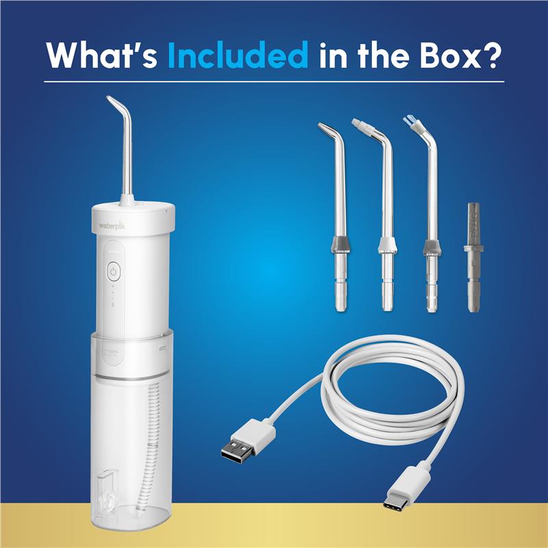 Load image into Gallery viewer, Waterpik Cordless Slide Travel Water Flosser White
