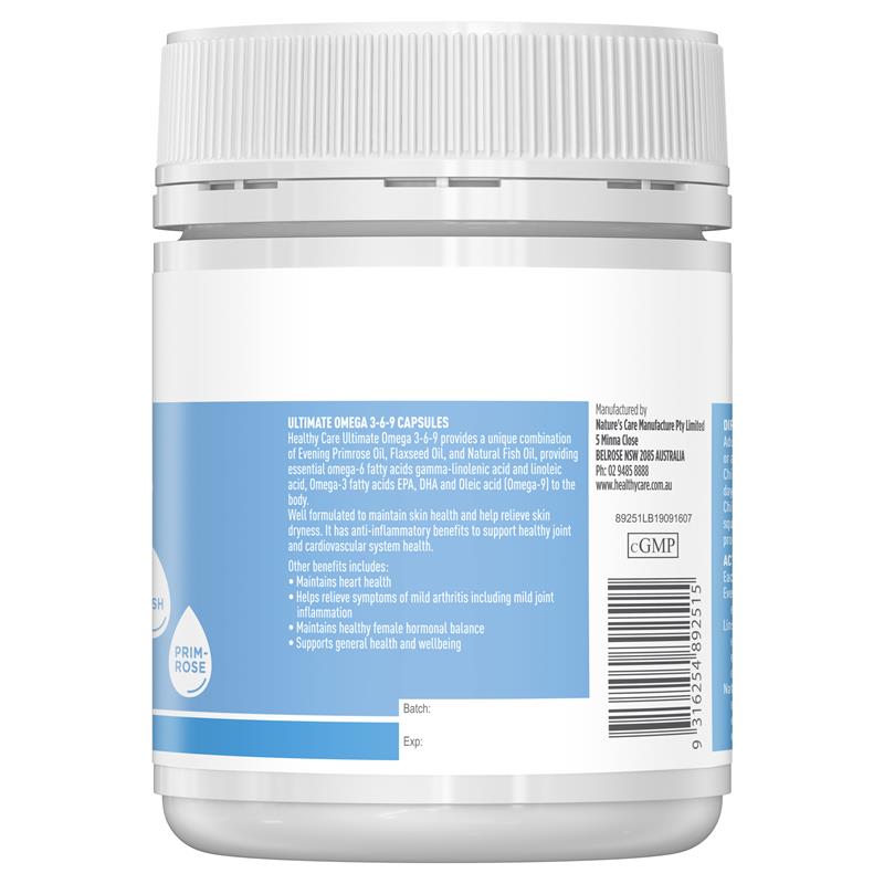Load image into Gallery viewer, Healthy Care Ultimate Omega 3-6-9 200 Capsules
