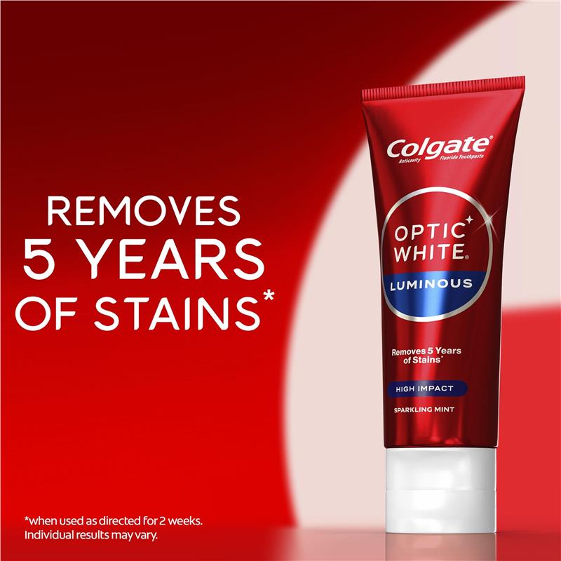 Load image into Gallery viewer, Colgate Toothpaste Optic White Luminous High Impact Teeth Whitening 85g
