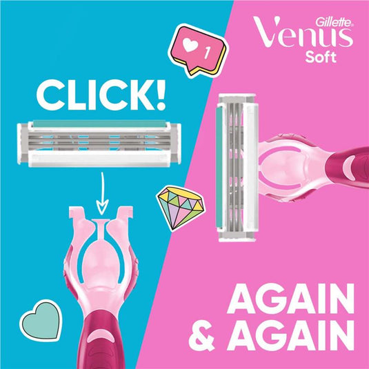Gillette Venus Soft Hybrid Disposable Razors 4 Pack