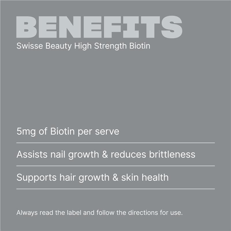 Load image into Gallery viewer, Swisse Beauty High Strength Biotin 5000mcg 100 Tablets

