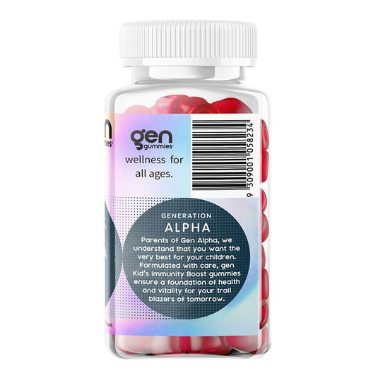 GEN Alpha Gummies Kid's Immunity Boost Raspberry 60 Pack