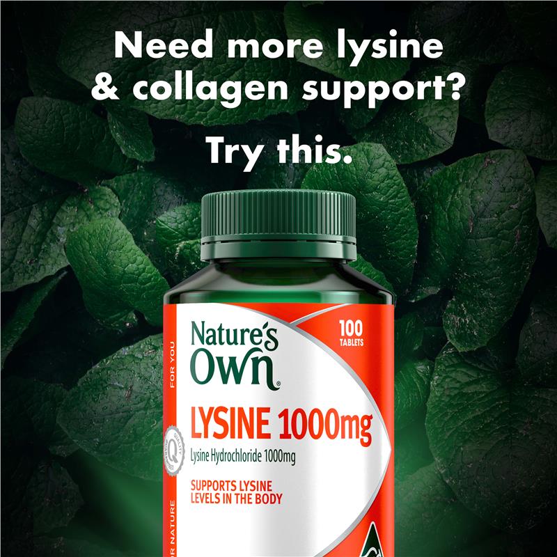 Load image into Gallery viewer, Nature's Own Lysine 1000mg 100 Tablets
