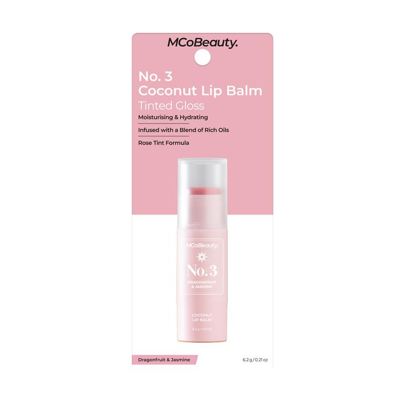 Load image into Gallery viewer, MCoBeauty Coconut Lip Balm No. 3 Dragonfruit &amp; Jasmine
