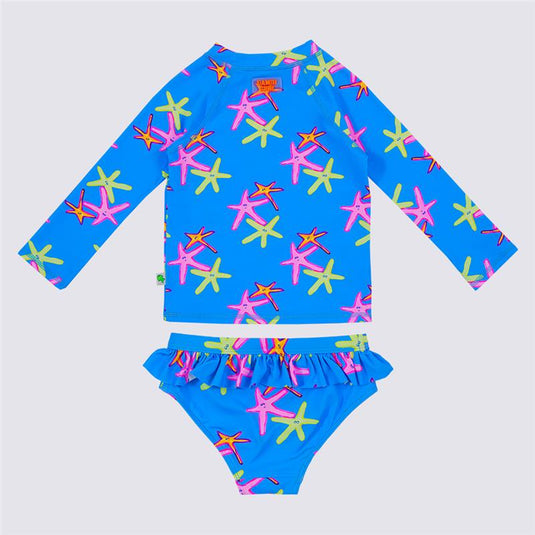 Bambi Mini Co. x SWIM - Kids Splash Happy Rashie and Pant set  -  Periwinkle Starfish Print - 2 - 3 Years
