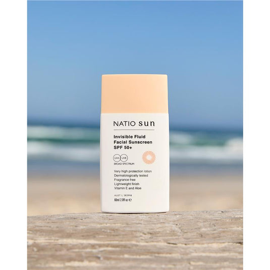 Natio Invisible Face Fluid Sunscreen SPF 50+ 60ml