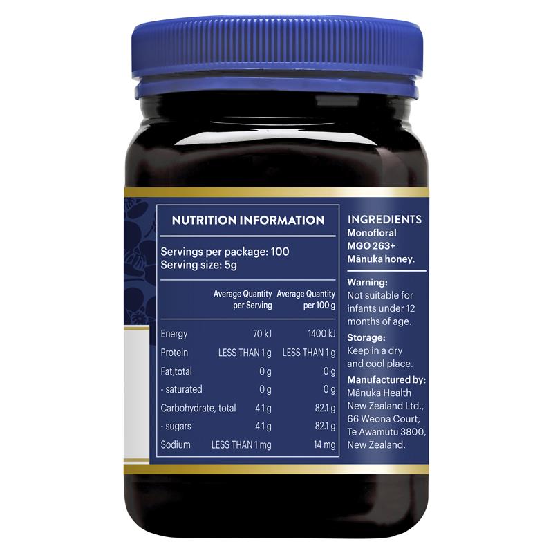 Load image into Gallery viewer, Manuka Health MGO263+ UMF10 Manuka Honey 500g (NOT For sale in WA)
