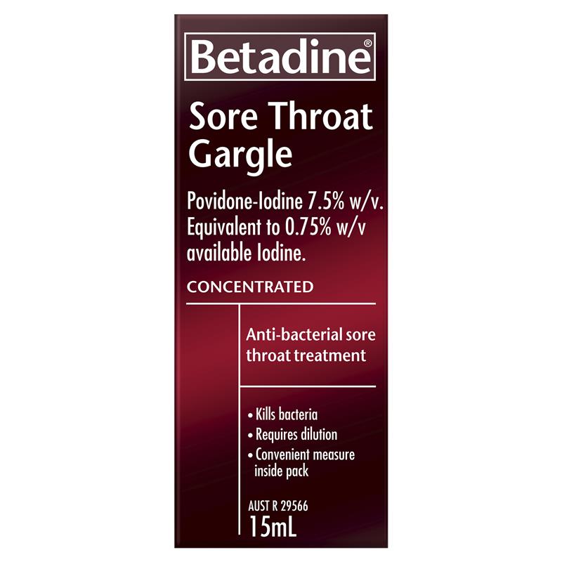 Load image into Gallery viewer, Betadine Sore Throat Gargle Concentrated 15mL
