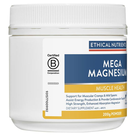 Ethical Nutrients Mega Magnesium 200g Powder Citrus