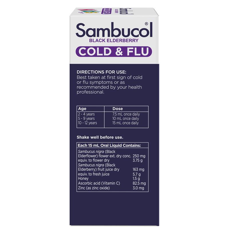 Load image into Gallery viewer, Sambucol Kids Cold &amp; Flu Liquid 250ml Exclusive Size
