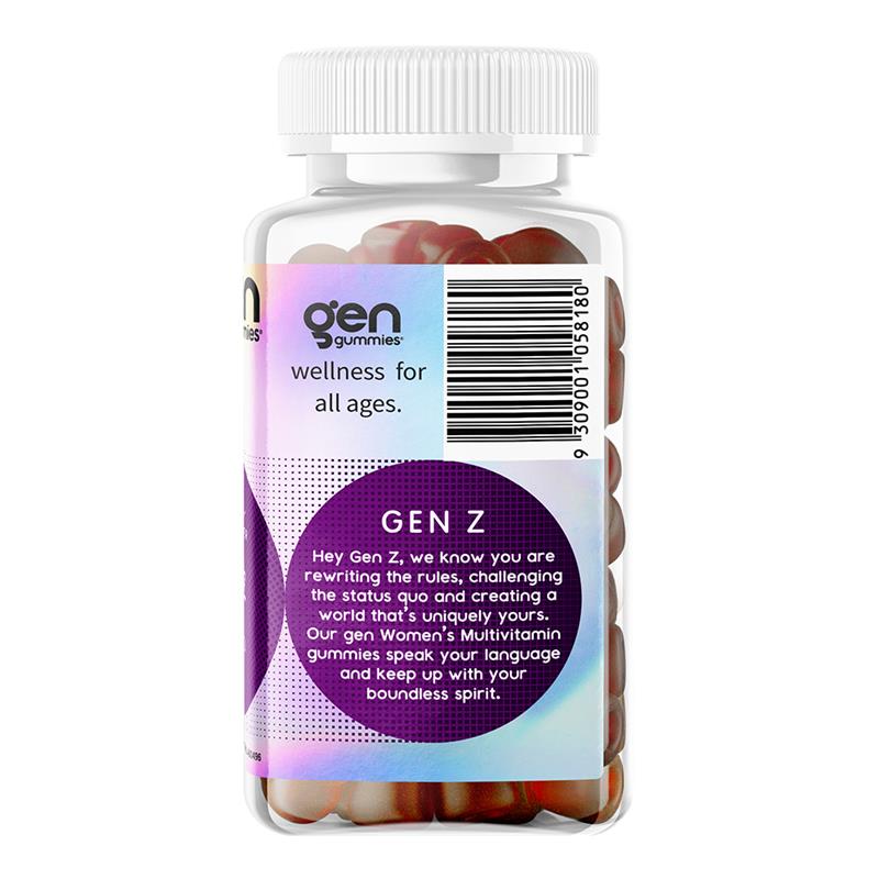 Load image into Gallery viewer, GEN Z Gummies Women's Multivitamin Kiwi Strawberry 60 Pack
