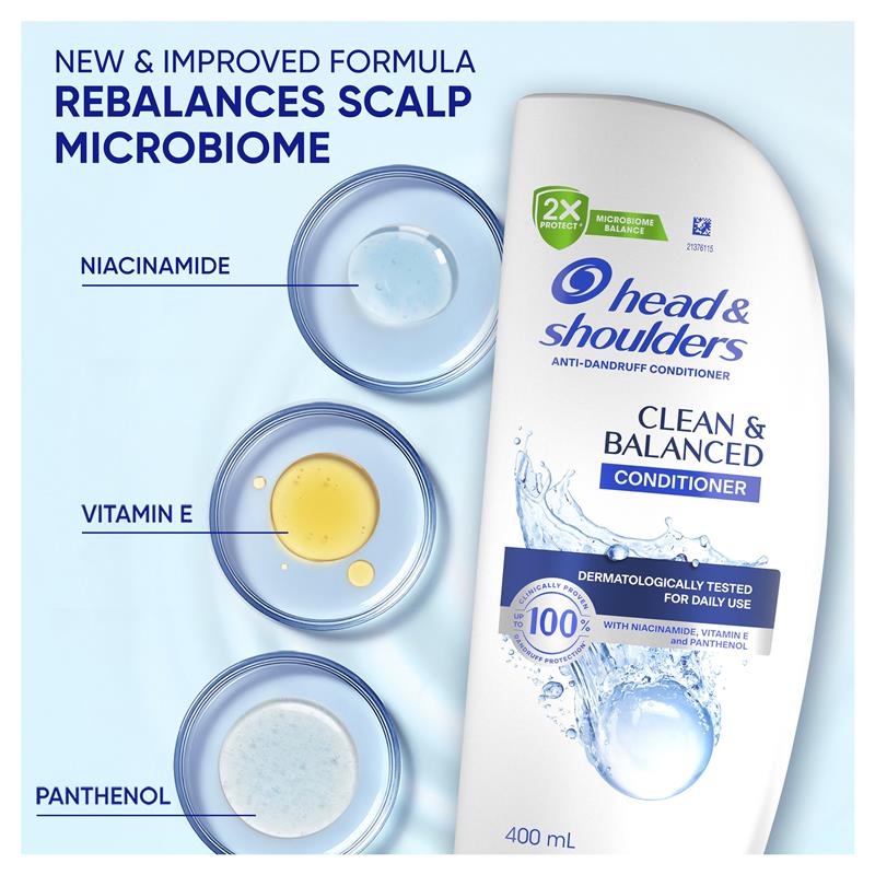 Load image into Gallery viewer, Head &amp; Shoulders Clean &amp; Balanced Anti-Dandruff Conditioner 400mL
