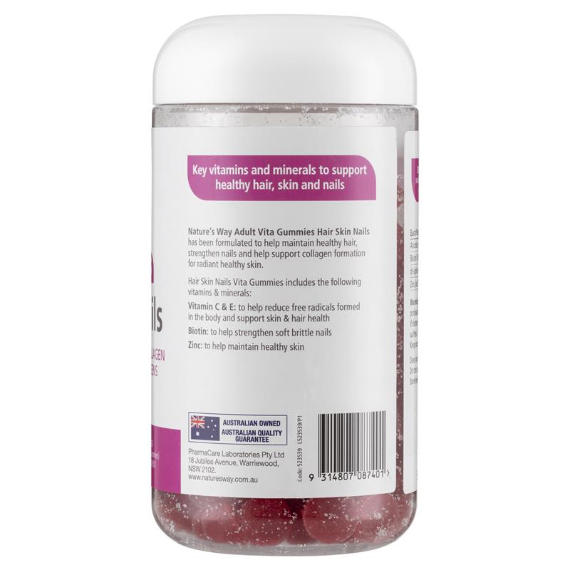 Load image into Gallery viewer, Nature's Way Adult Vita Gummies Hair Skin Nails 180 Gummies Exclusive Size

