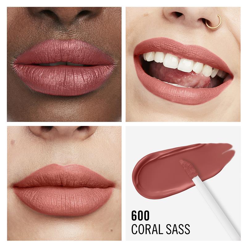 Load image into Gallery viewer, Rimmel London Mega Matte Liquid Lip 600 Coral Sass
