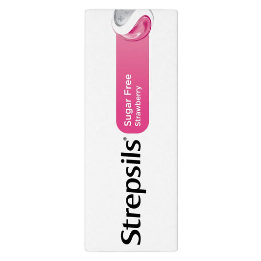 Strepsils Sugar Free Strawberry 36 Lozenges