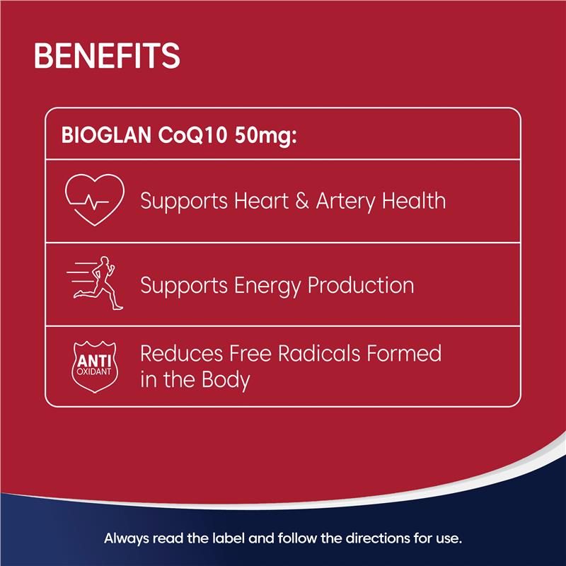Load image into Gallery viewer, Bioglan CoQ10 50mg 200 Capsules
