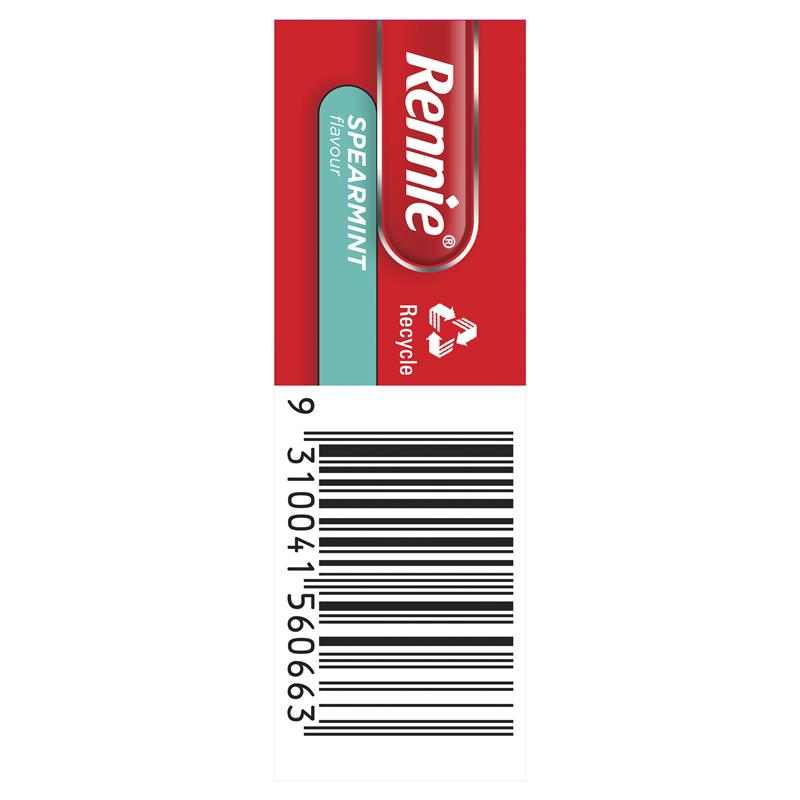 Load image into Gallery viewer, Rennie Indigestion and Heartburn Relief Spearmint 24 Chewable Tablets
