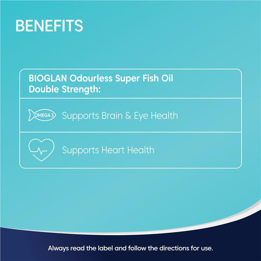 Bioglan Odourless Super Fish Oil Double Strength 200 Capsules