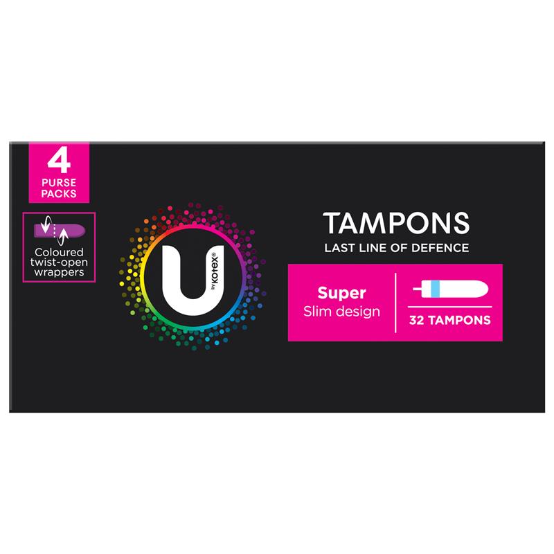 Load image into Gallery viewer, U by Kotex Slim Tampons Super 32 Pack

