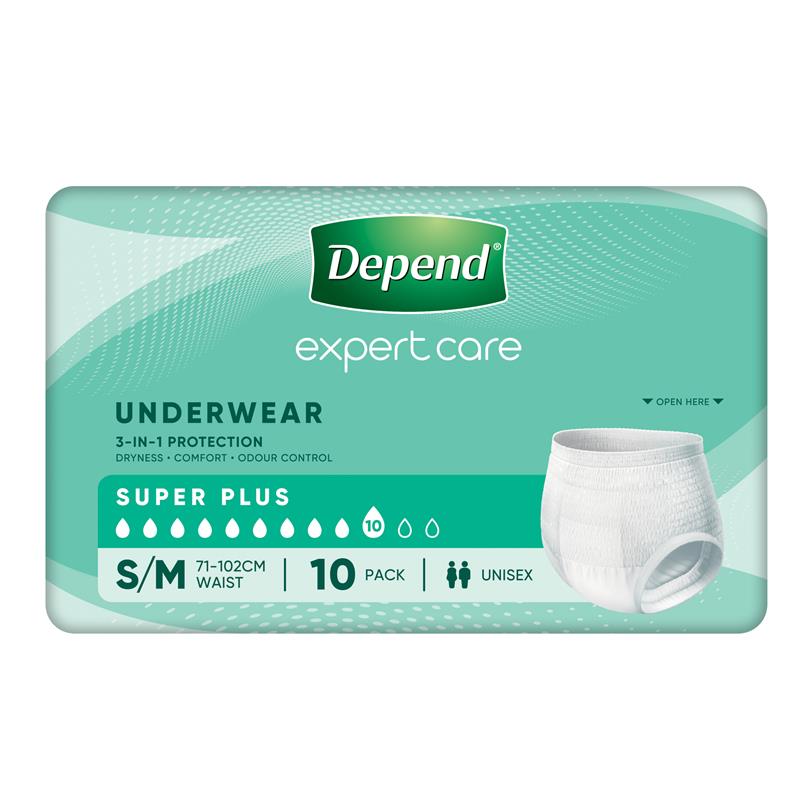 Load image into Gallery viewer, Depend Unisex Underwear Super Plus Small/Medium 10 Pack

