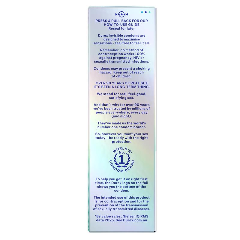 Load image into Gallery viewer, Durex Invisible Close Fit Condoms 10 Pack
