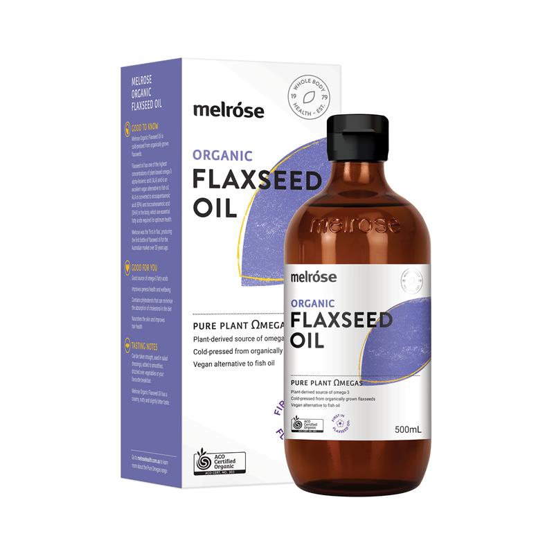 Load image into Gallery viewer, Melrose Organic Flaxseed Oil 500ml Fridge Line
