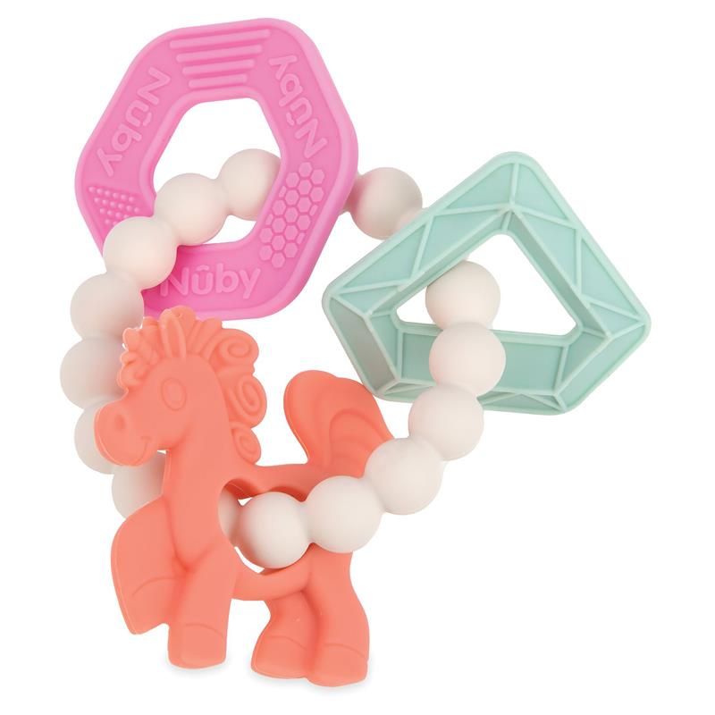 Load image into Gallery viewer, Nuby Chewy Charms Silicone Teether

