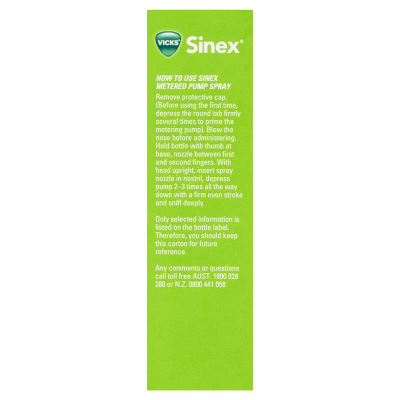 Load image into Gallery viewer, Vicks Sinex Aloe Nasal Spray 15mL

