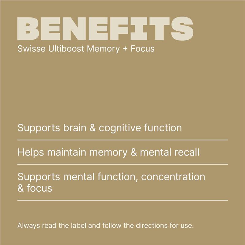 Load image into Gallery viewer, Swisse Ultiboost Memory + Focus 50 Tablets
