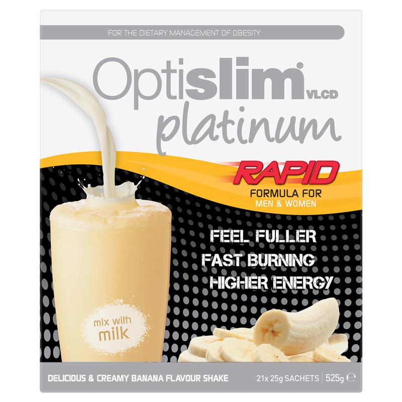 Load image into Gallery viewer, Optislim VLCD Platinum Banana Shake 21x25g Sachets
