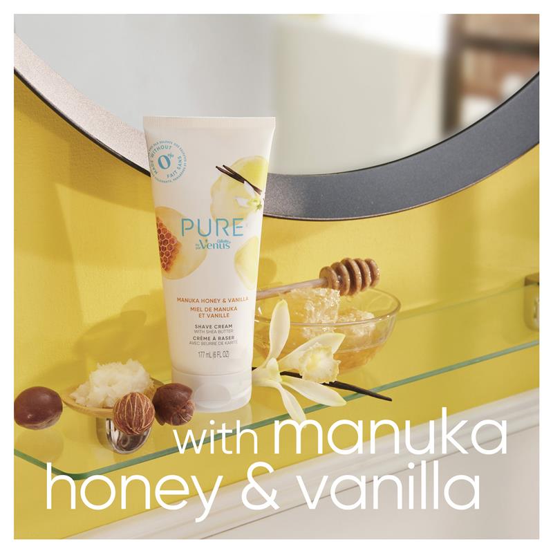 Load image into Gallery viewer, Gillette Venus Pure Shaving Cream Manuka Honey &amp; Vanilla 174g
