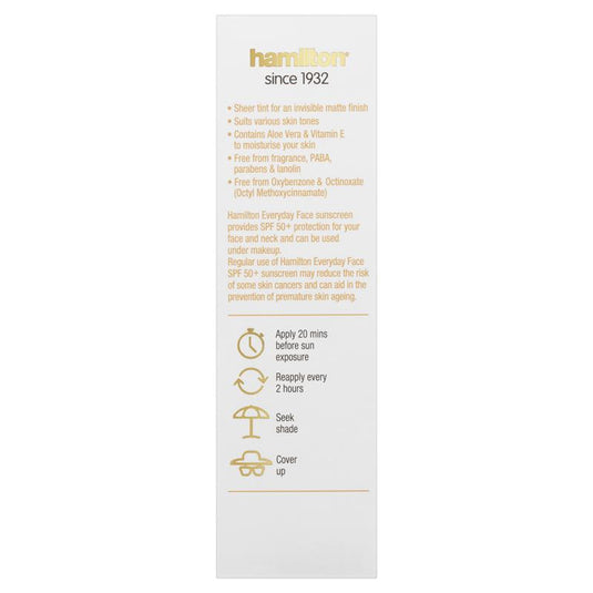 Hamilton SPF 50+ Everyday Face Cream 75g