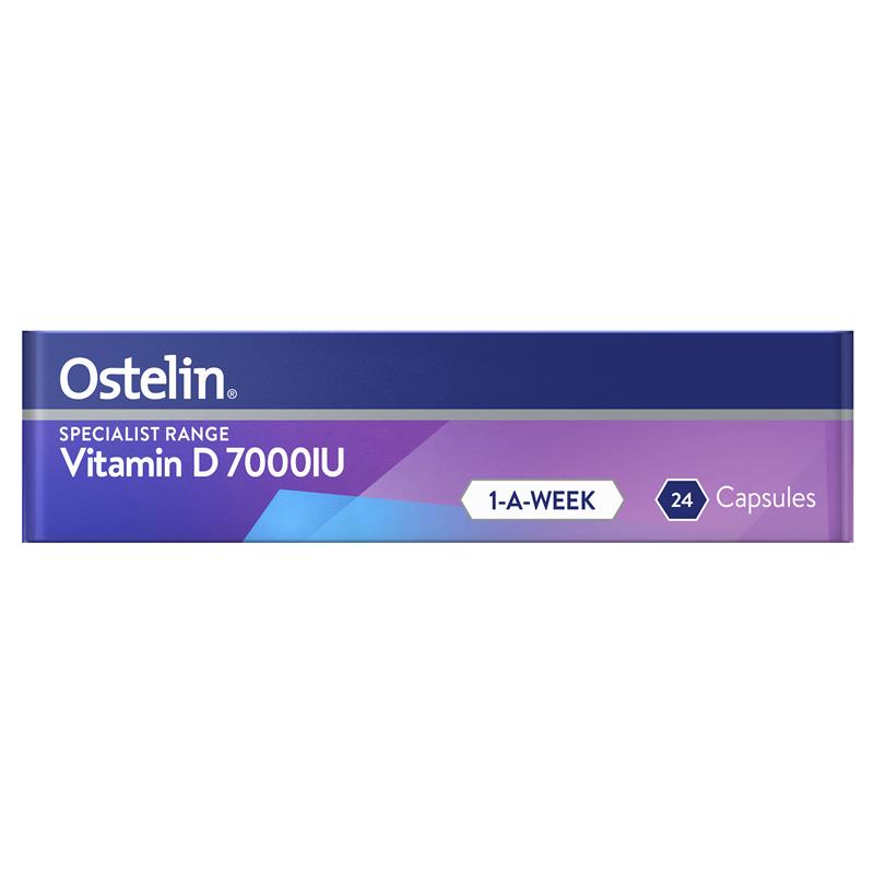 Load image into Gallery viewer, Ostelin Vitamin D 7000IU 1-A-Week 24 Capsules (S3)
