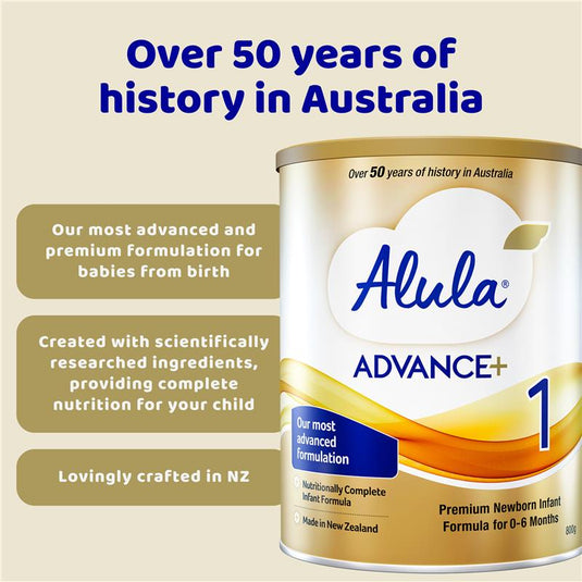 Alula Advance+ Stage 1 Newborn Infant Formula 0-6 Months 800g