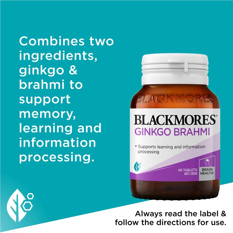 Load image into Gallery viewer, Blackmores Ginkgo Brahmi 40 Tablets
