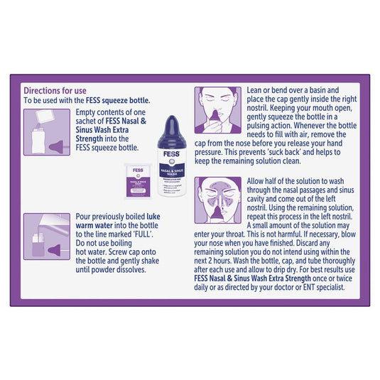 Fess Nasal & Sinus Wash Extra Strength Refill 24 Sachets