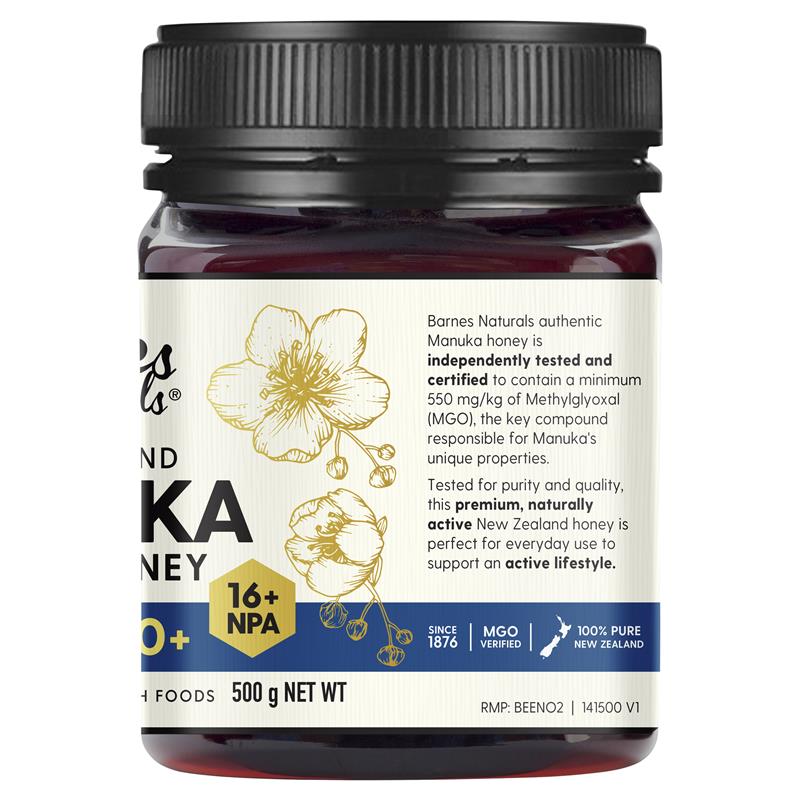 Load image into Gallery viewer, Barnes Naturals New Zealand Manuka Honey 500g MGO 550+
